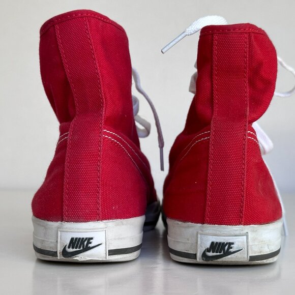 Nike High Top Canvas Unisex Basketball Cross Training Red Shoes Size M 7.5 W 9.5 - Picture 4 of 10